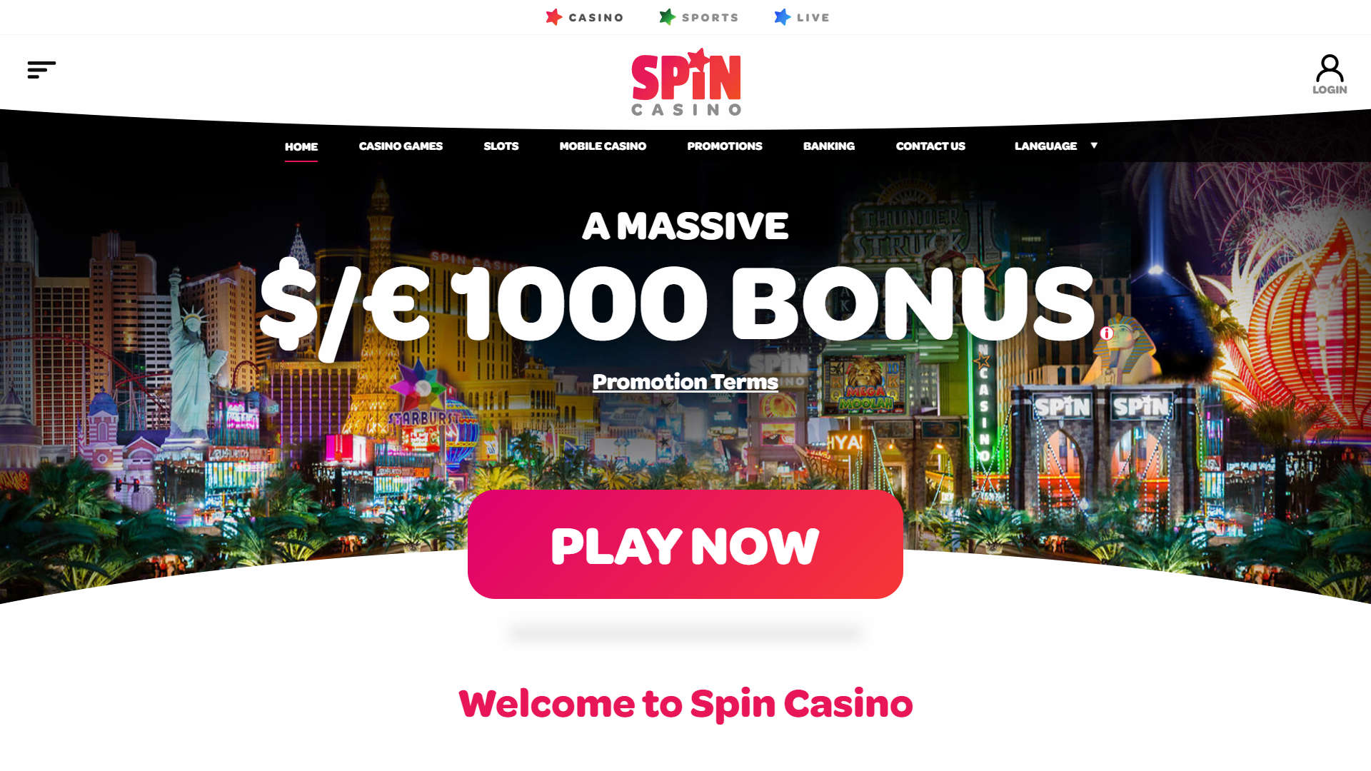 sparkling spin casino