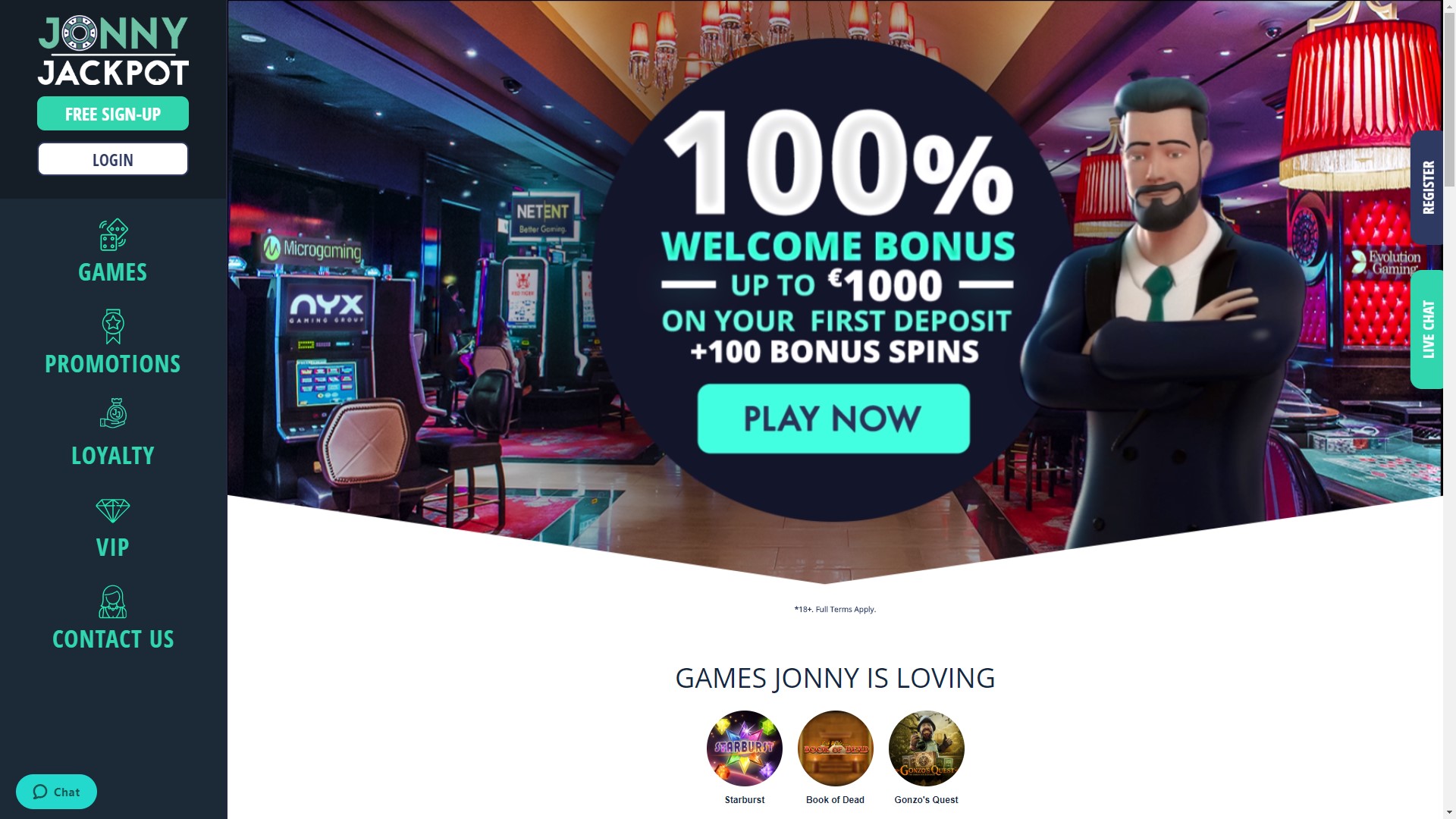 Jonny Jackpot Casino screenshot