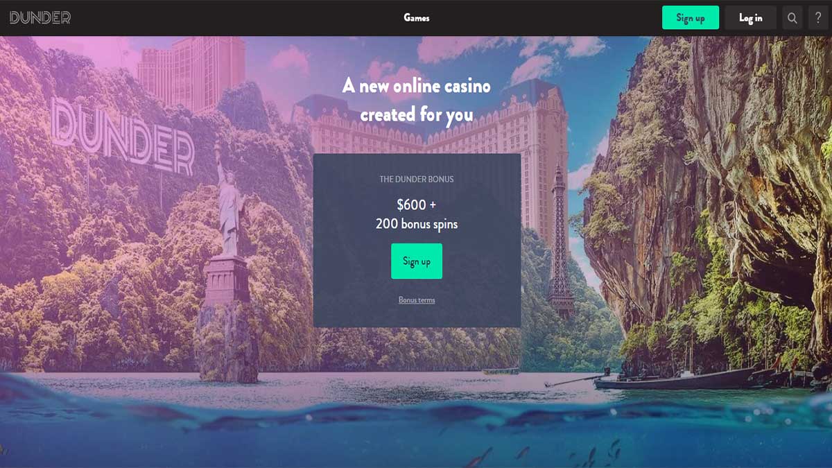 Dunder Casino screenshot