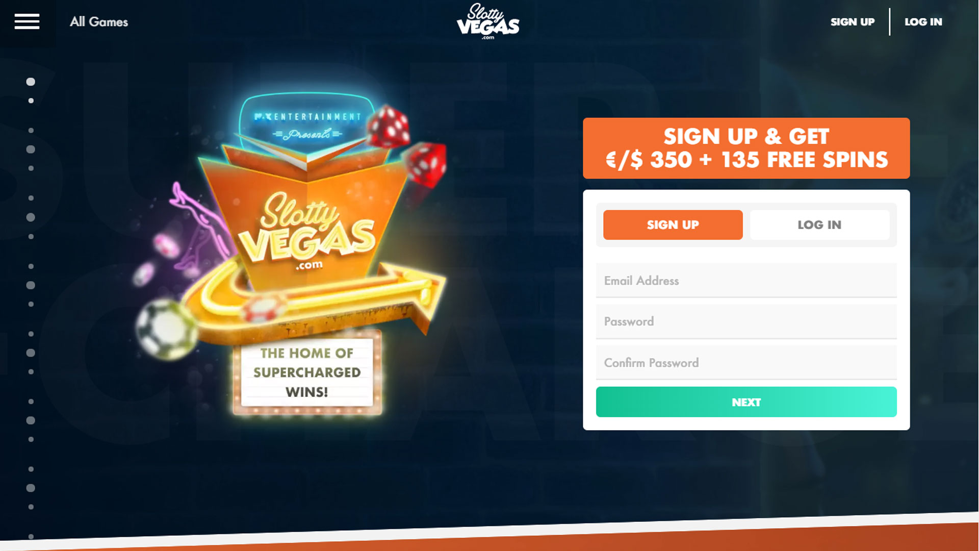 Slotty Vegas Casino screenshot